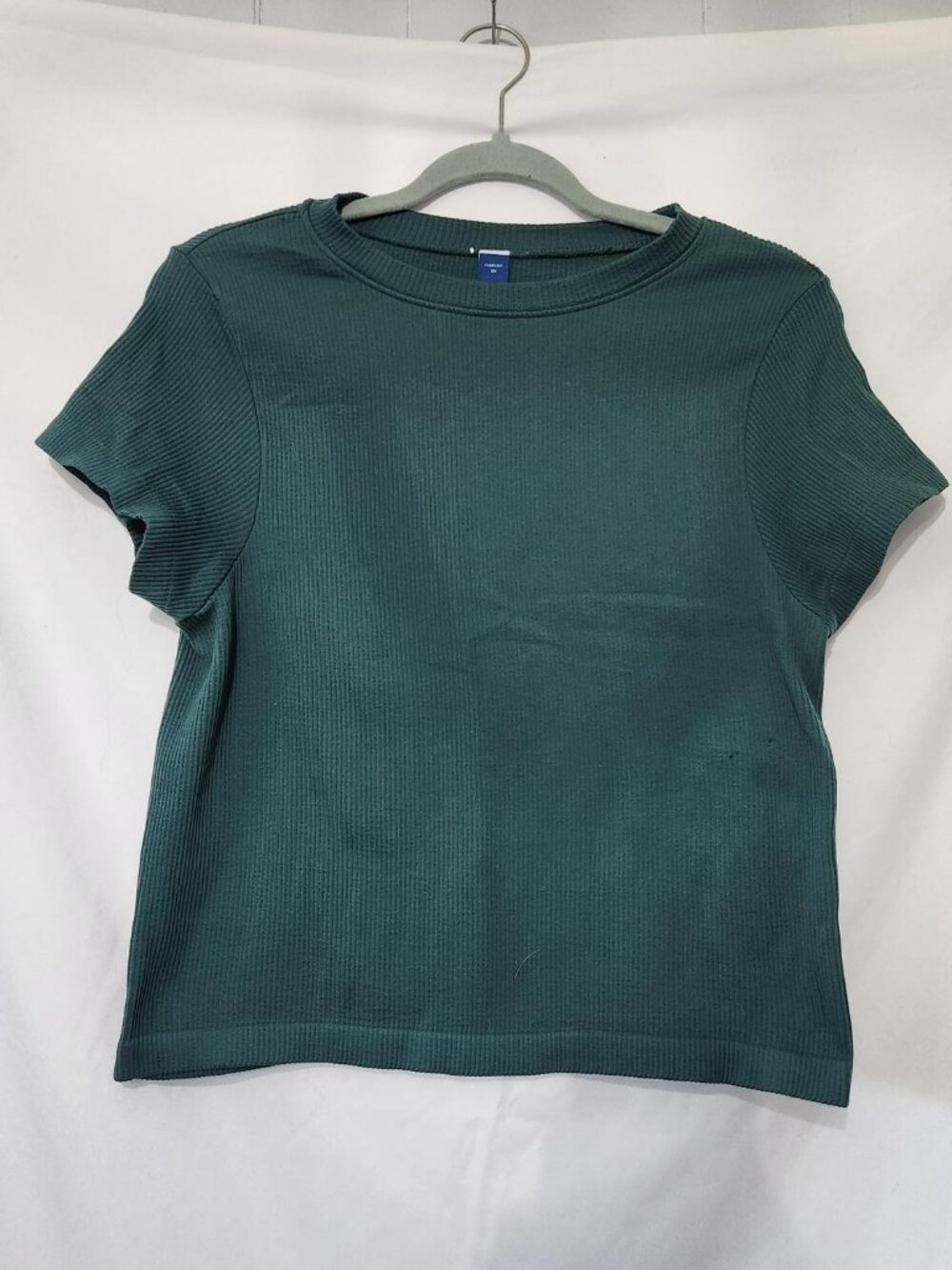 Old Navy Ribbed Mock Neck Crop Top Teal 2X